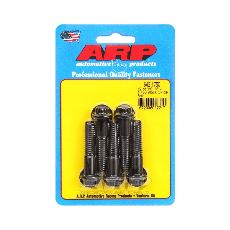 Șuruburi și piulițe universale ARP cu cap mic 3/8-16 – Black Oxyde, 12 puncte x 5 - ARP-642-1750 - 642-1750 - 3666618193465